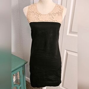 LOFT Linen & Lace Dress